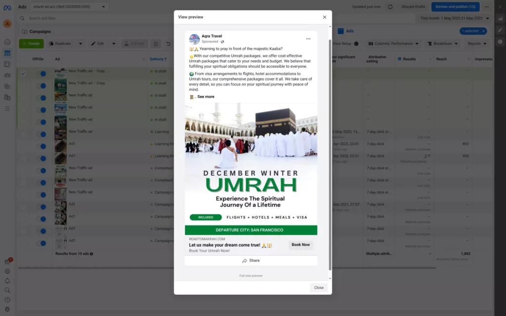 social media marketing campaign management