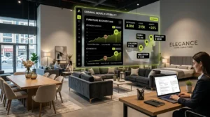 SEO strategies for furniture and home decor stores in UAE showing local search optimization and showroom visibility
