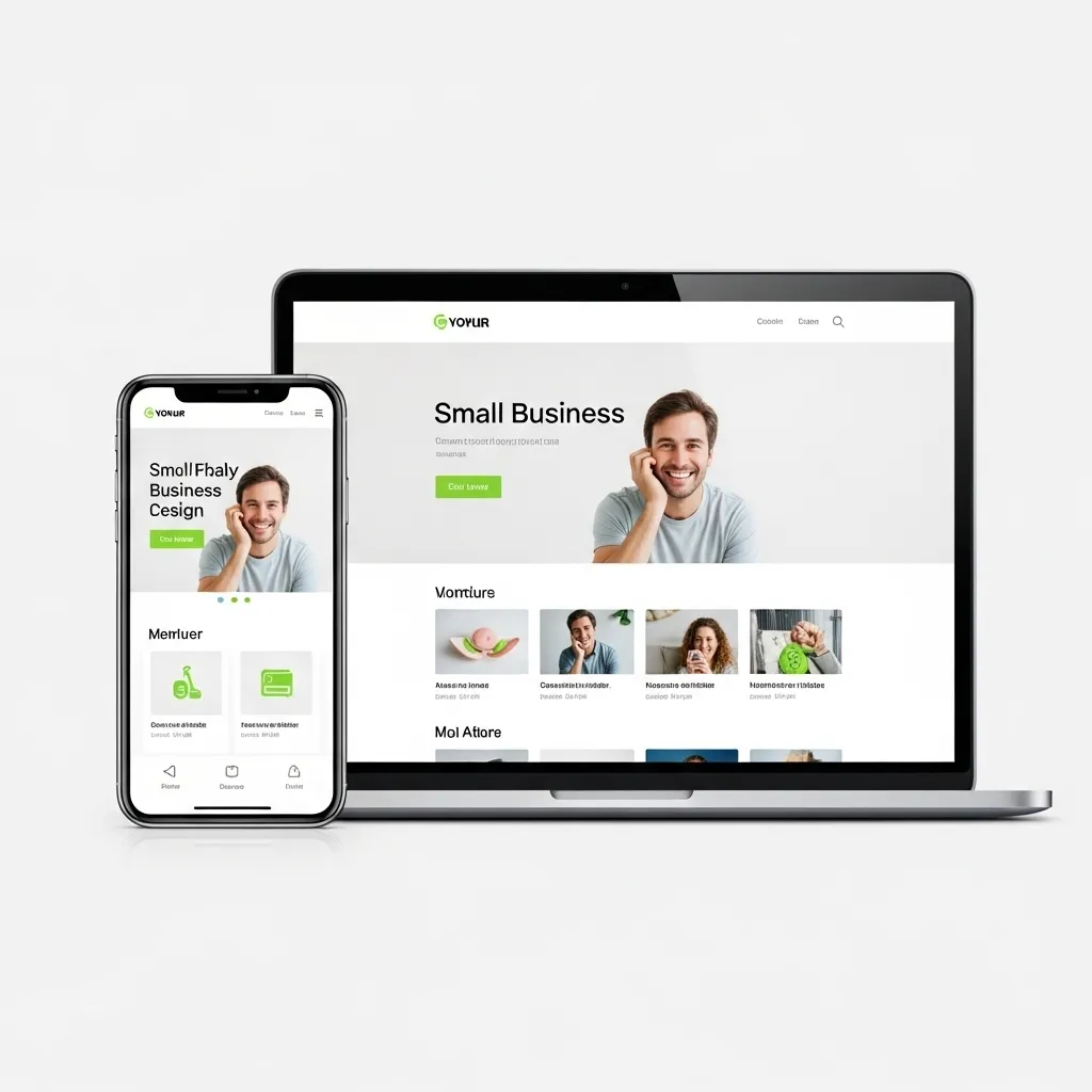Seo for small businesses in uae - responsive website design on mobile and laptop for business growth