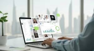 Facebook ads strategy for UAE businesses showing campaign dashboard audience targeting and business growth