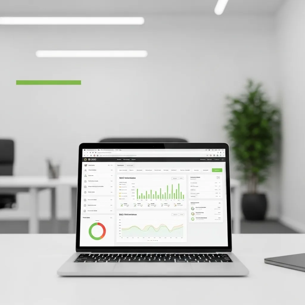 Laptop showing SEO analytics dashboard during a corporate training session in UAE focused on SEO performance