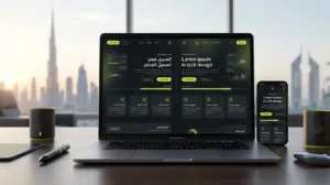 Multilingual Arabic and English website interface with RTL design for UAE businesses