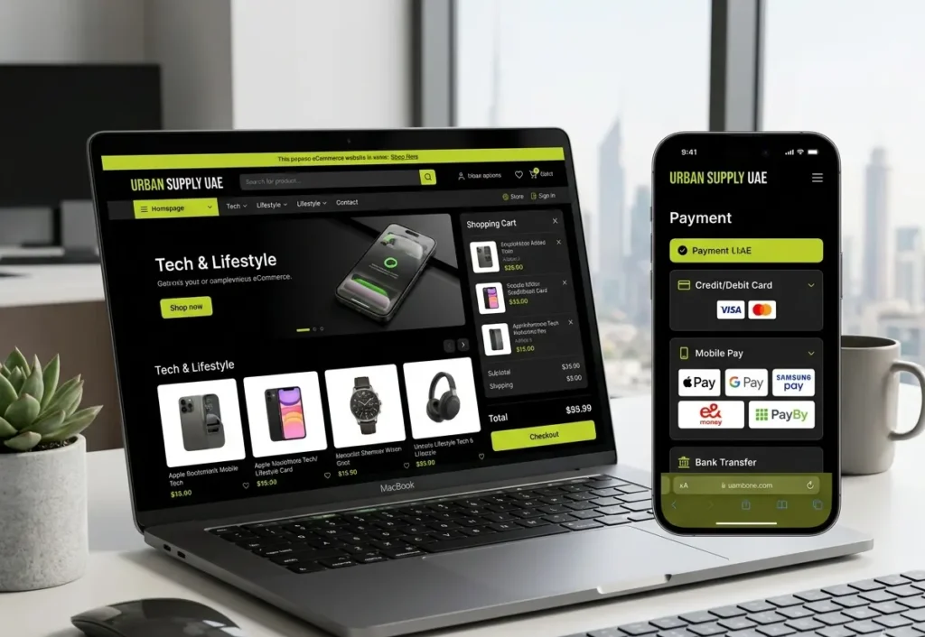 ecommerce CMS with UAE payment gateway integration for online stores