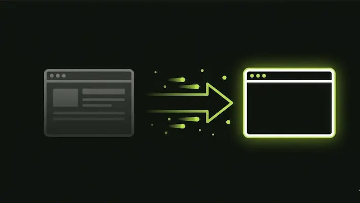 Diagram showing a 301 redirect passing link equity from an old URL to a new URL