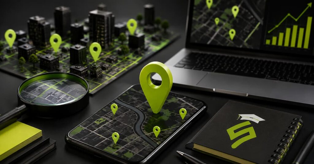 What is local pack in SEO showing Google 3-Pack map results for local business search in Dubai