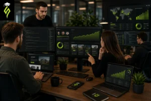 Are web developers in demand in 2026 with professionals building websites, web applications, and digital products in a modern technology workspace.