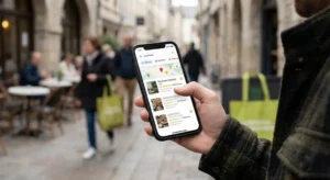 How do reviews affect local SEO, smartphone showing Google star ratings for a local business