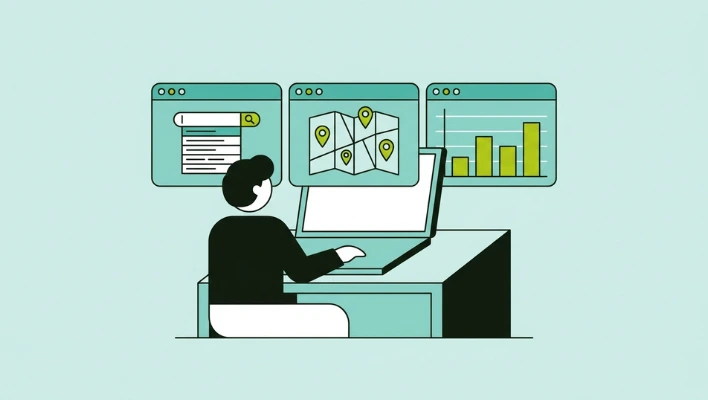 local-seo-researcher-analyzing-keywords-maps-charts
