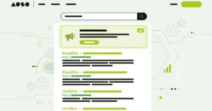 Illustration explaining what is Google Ads, showing a search ad above organic search results