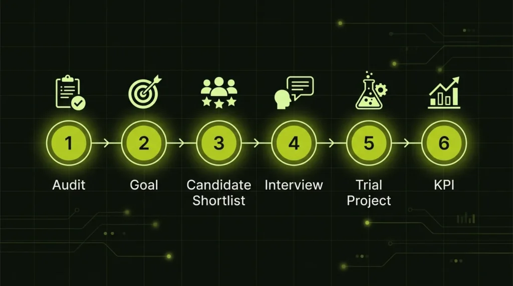 A laptop screen displaying a project management dashboard used to track communication and task progress with an outsourced SEO partner.