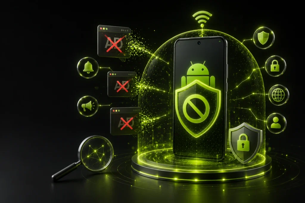 Reviewing Android app permissions to limit ad notifications