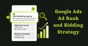 Google Ads search results mockup showing sponsored ad digital ads service and effective campaigns