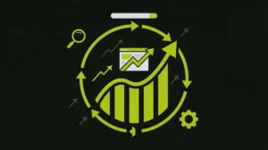 Illustration showing ongoing SEO as a continuous growth cycle for websites